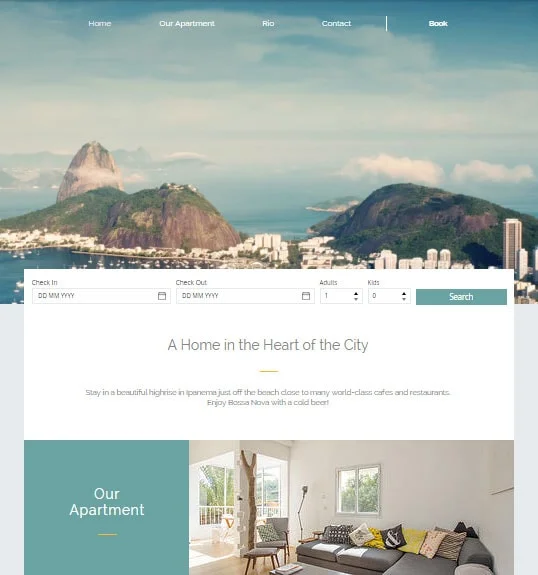 Website Template Design -Header No Content Example