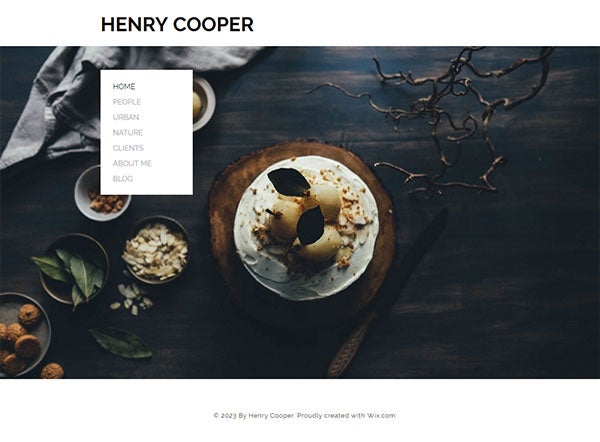 Website template design - side menu