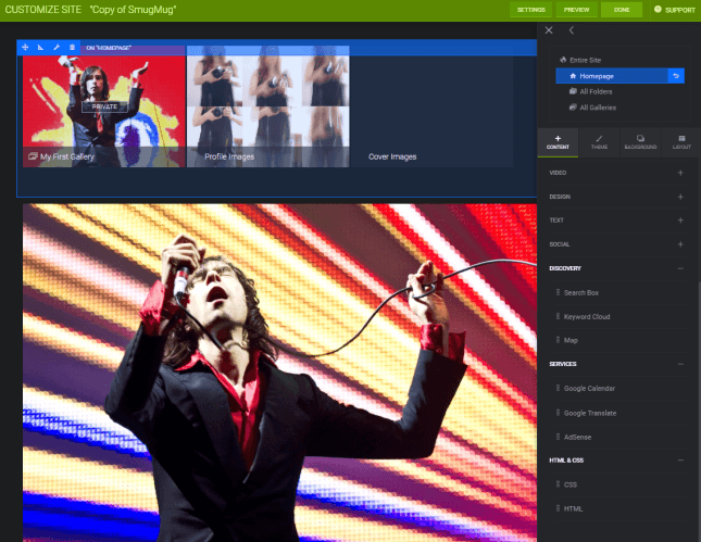 smugmug review template customize photography