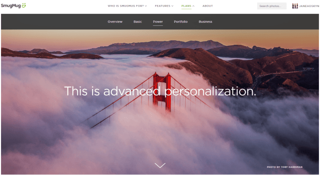 smugmug power pricing plan