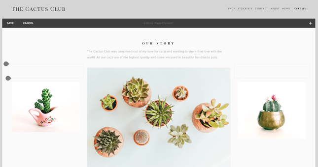 squarespace online boutique about us