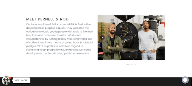 Blk and Bold 4 About Us page from BLK & Bold