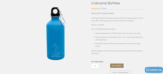Give Me Tap 3 A Give Me Tap! Cobrand Bottle product page