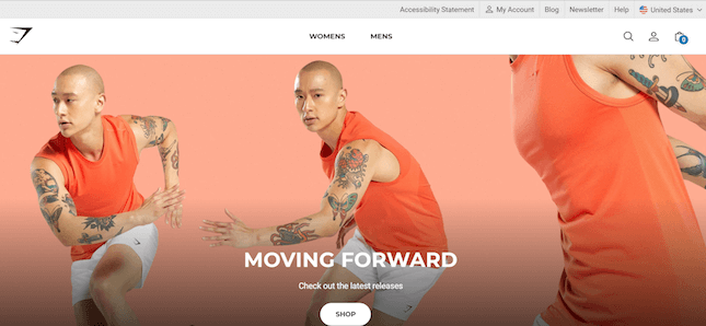 Gymshark 2 Gymshark's Moving Forward page
