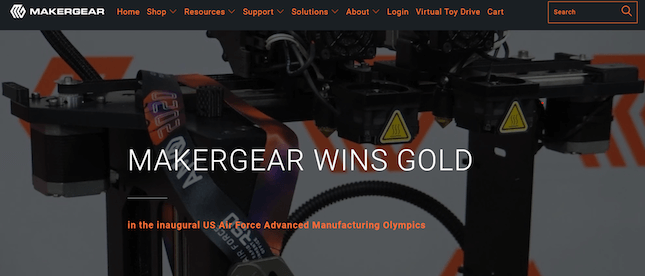 Makergear 1 MakerGear homepage