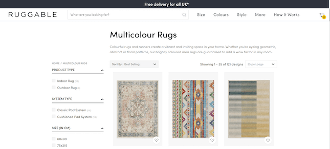 Ruggable 3 Ruggable's multicolored rugs