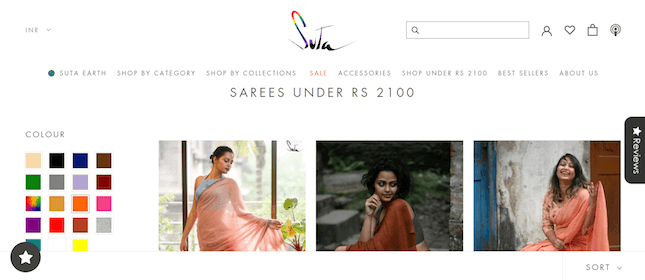 Suta 1 The homepage of Suta's Shopify store