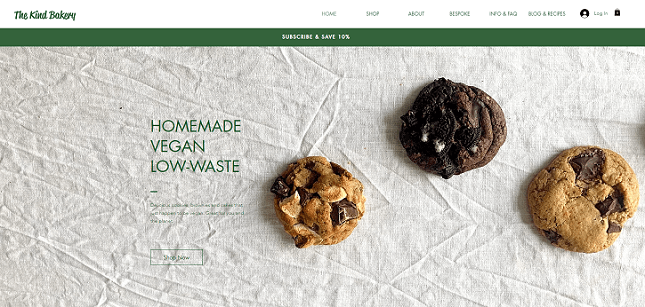 Sell food online - The Kind Bakery