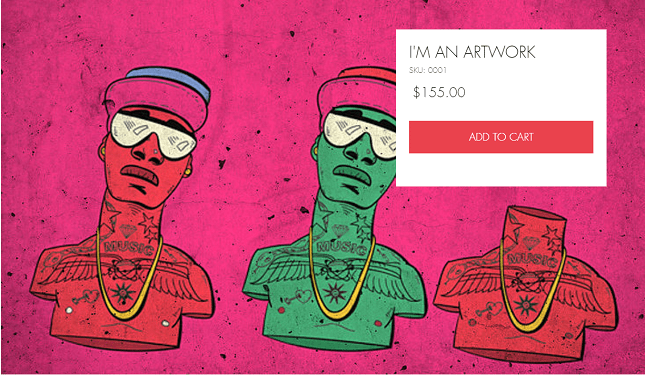 wix art store pricing artwork