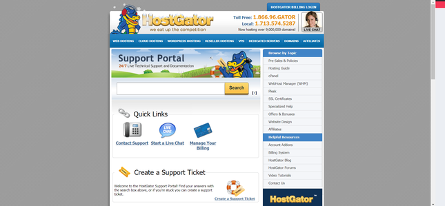 HostGator support