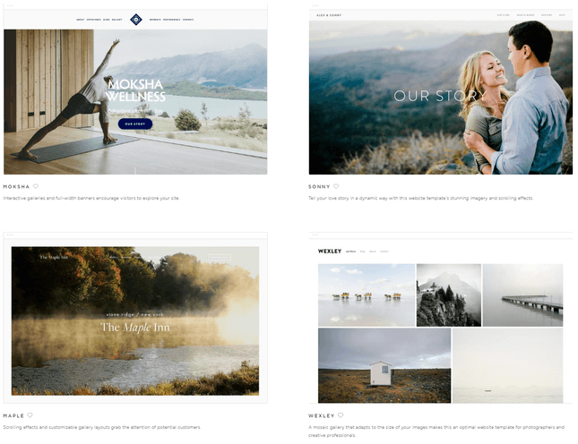 squarespace template examples