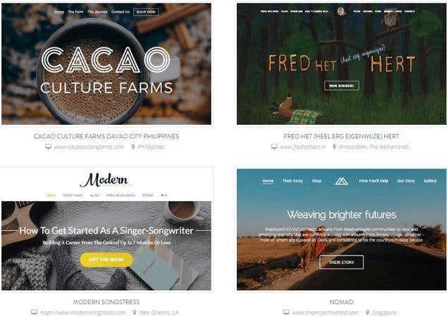 strikingly website examples
