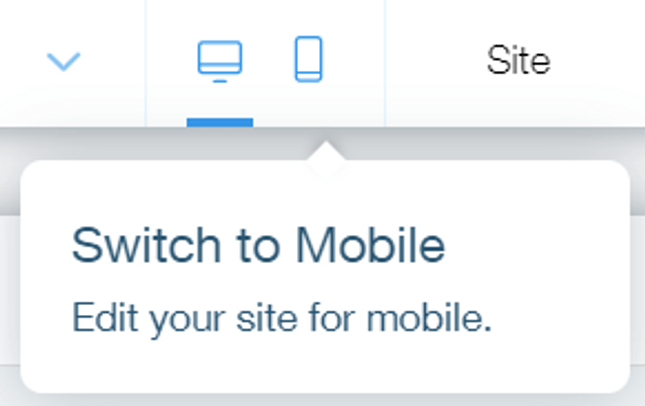 mobile view wix editor option