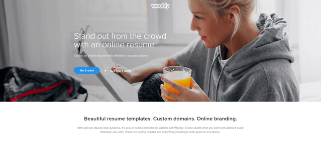 weebly resume website builder