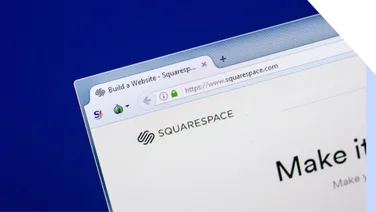 Website browser showing Squarespace homepage