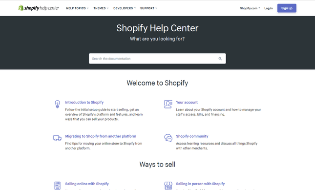 shopify help center