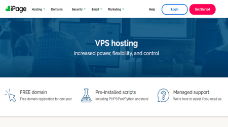ipage vps hosting homepage