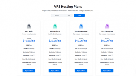 dreamhost vps hosting plans start at $10 /month