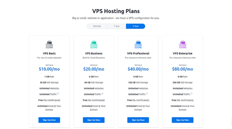 dreamhost vps hosting plans start at $10 /month