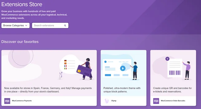bigcommerce vs woocommerce extensions store