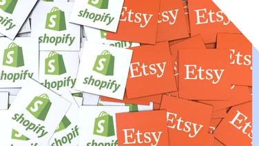 Edit of Shopify and Etsy logos.