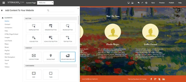 sitebuilder extra features
