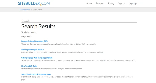sitebuilder help center