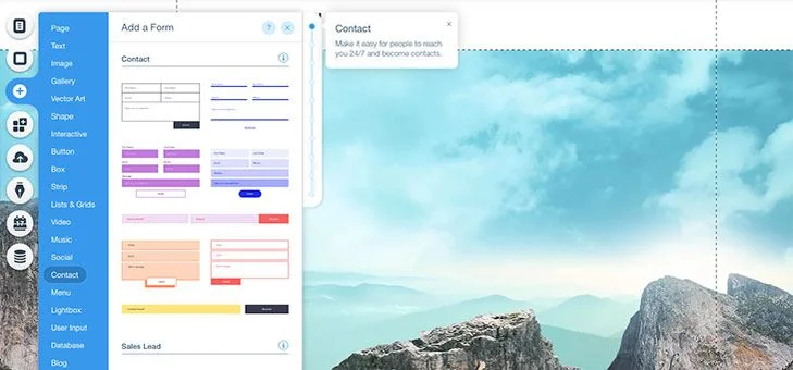 Wix Editor add Element