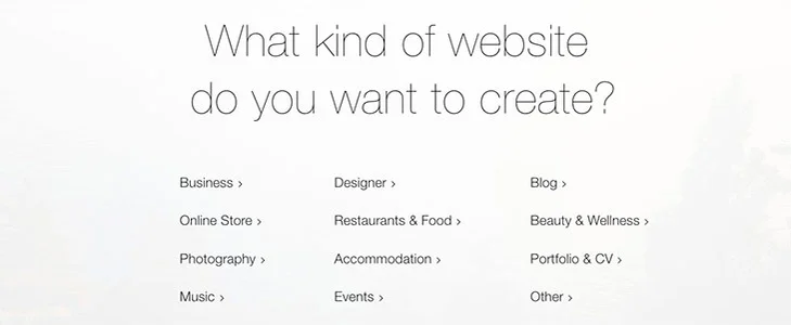 Wix Review Type of Site