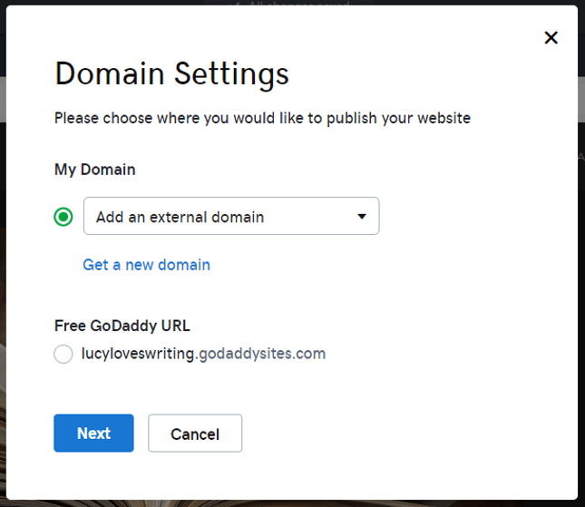 godaddy domain settings