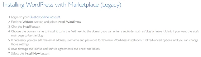 How to manually install WordPress with Bluehost