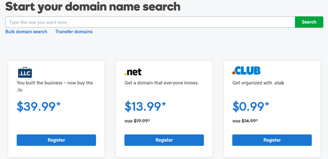 godaddy domains