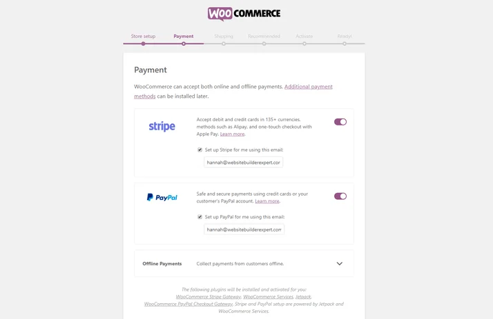 Setting up WooCommerce payments