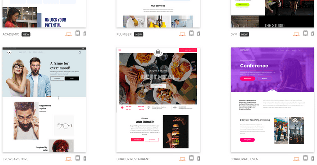 duda photography builder templates