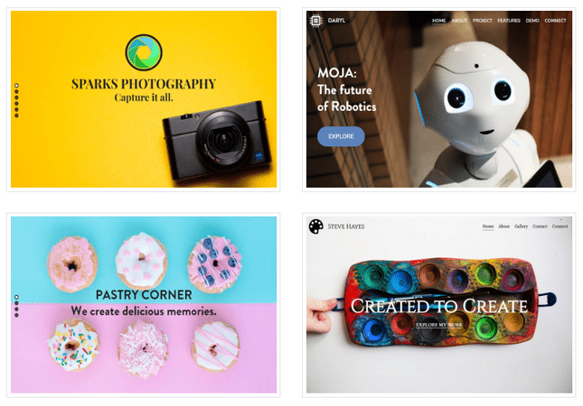 strikingly photography templates