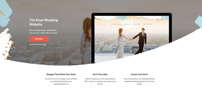 Creating a deals wedding website