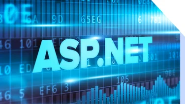 ASP.NET written on digital screen