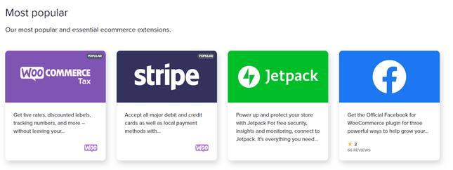 bigcommerce vs woocommerce popular extensions