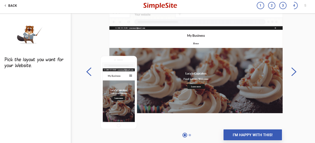 free website builder simplesite layout editor