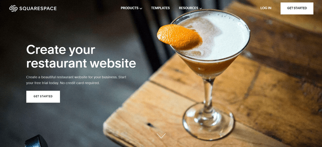 squarespace best informational restaurant website builder