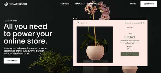 squarespace ecommerce restaurant website builder