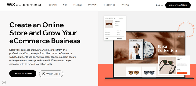 wix ecommerce restaurant website builder