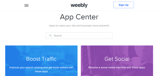 weebly app center