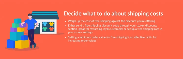 black friday tip decide on shipping costs