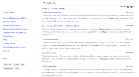 dreamhost knowledge center