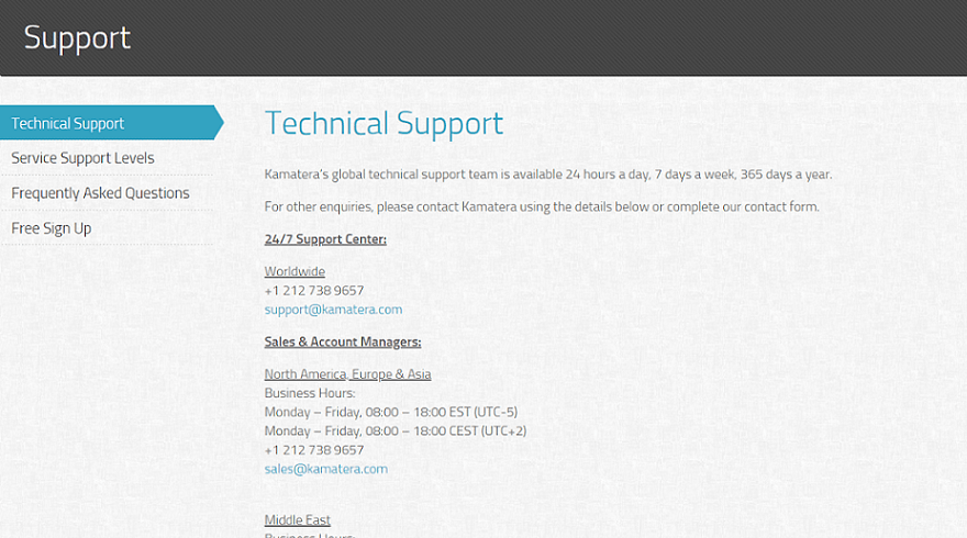 kamatera support