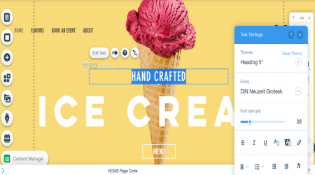 editing text on wix's free editor