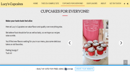 site123's template design can be uninspiring