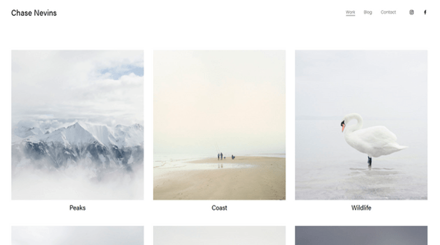 squarespace nevins template