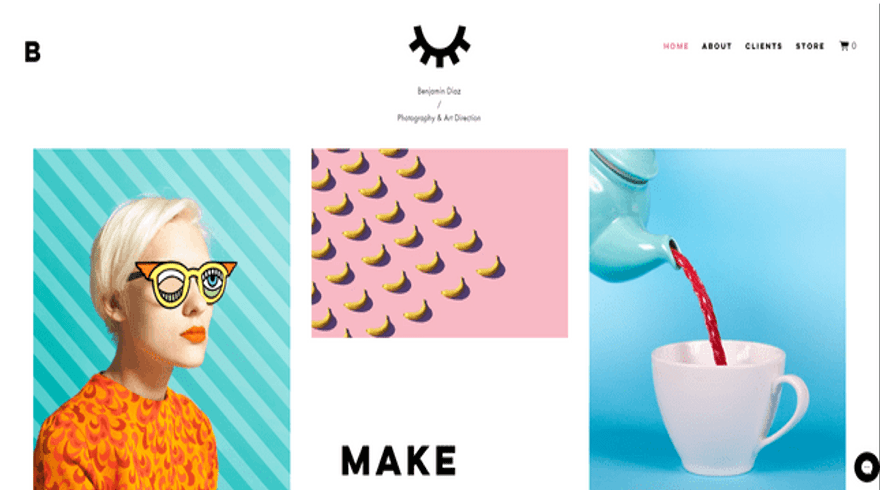 an example of a wix portfolio template